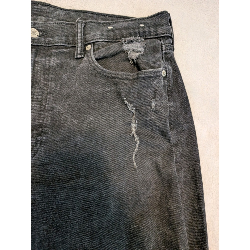 Abercrombie & Fitch Athletic Slim Jeans Mens 34x32 Black Stretch distressed - Picture 8 of 10